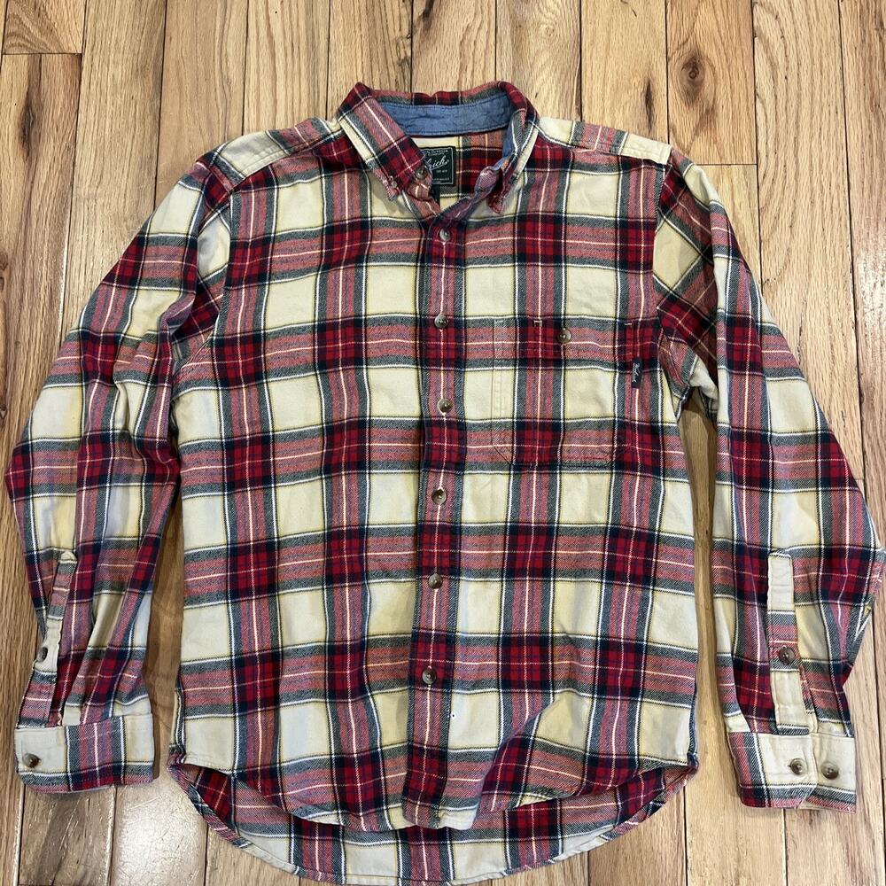 Woolrich Woolen Mills Red/Yellow Plaid Flannel LS Shirt Men’s Med- See Pics